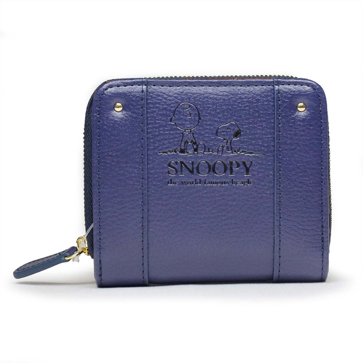 Snoopy Women's Bi-fold Wallet, Popular, Character Embossed, Zip Around, navy, One Size