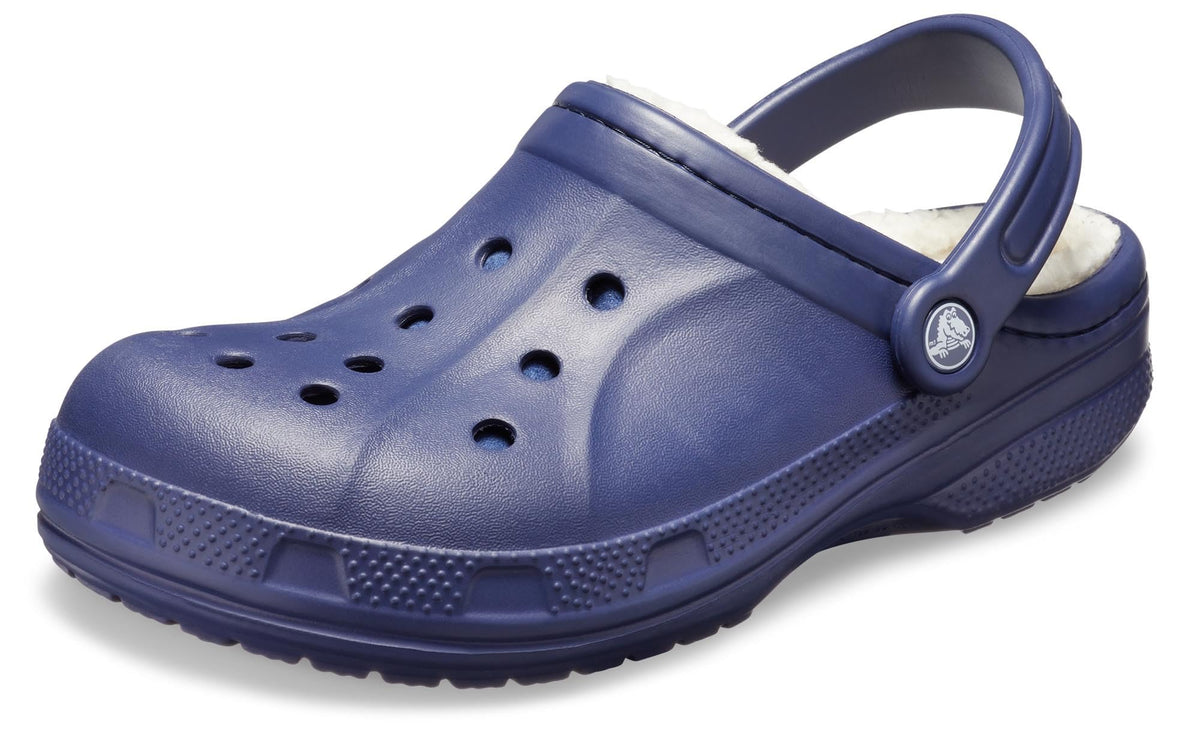 Crocs Unisex Adult Ralen Lined Clogs | Fuzzy Slippers, Nautical Navy/Oatmeal, 4 Men/6 Women