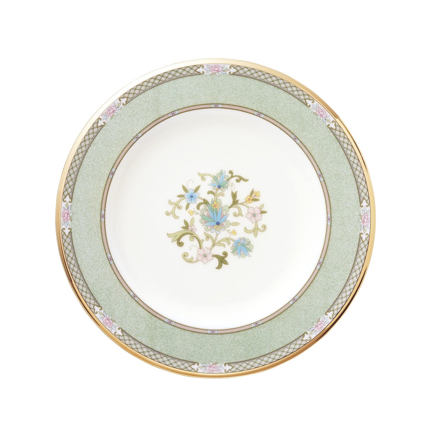 Noritake T59511/9983-5 Yoshino Plate, 8.7 inches (22 cm), 1 Piece, Green Bone China