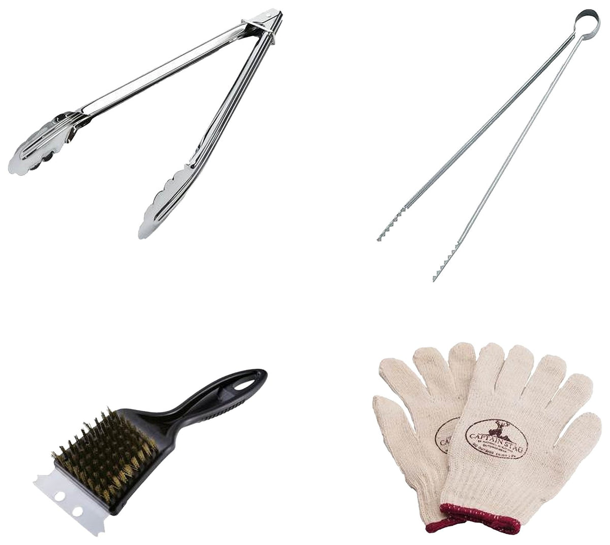 kyaputensutaggu (Captain Stag) For Barbecue BBQ Tool Set Beginners [tongu・ Charcoal Scissors, Brush, Gloves] UG – 3248