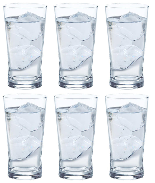 東洋佐々木ガラス Toyo Sasaki Glass T-22101HS Tumbler Glass, Fjord, 16.2 fl oz (460 ml), Set of 6, 15 oz, Made in Japan, Dishwasher Safe, Shatter-Resistant, Tumbler, Glass, Cup, Beer Glass, Highball Glass