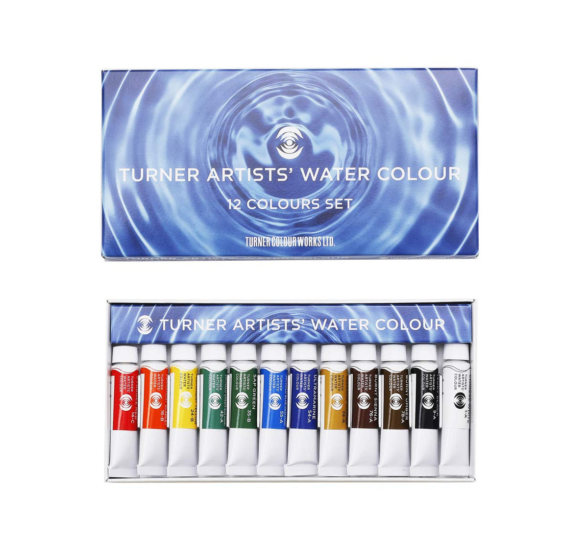Turner Color WT00512C Transparent Watercolor, Set of 12 Colors, 0.2 fl oz (5 ml)