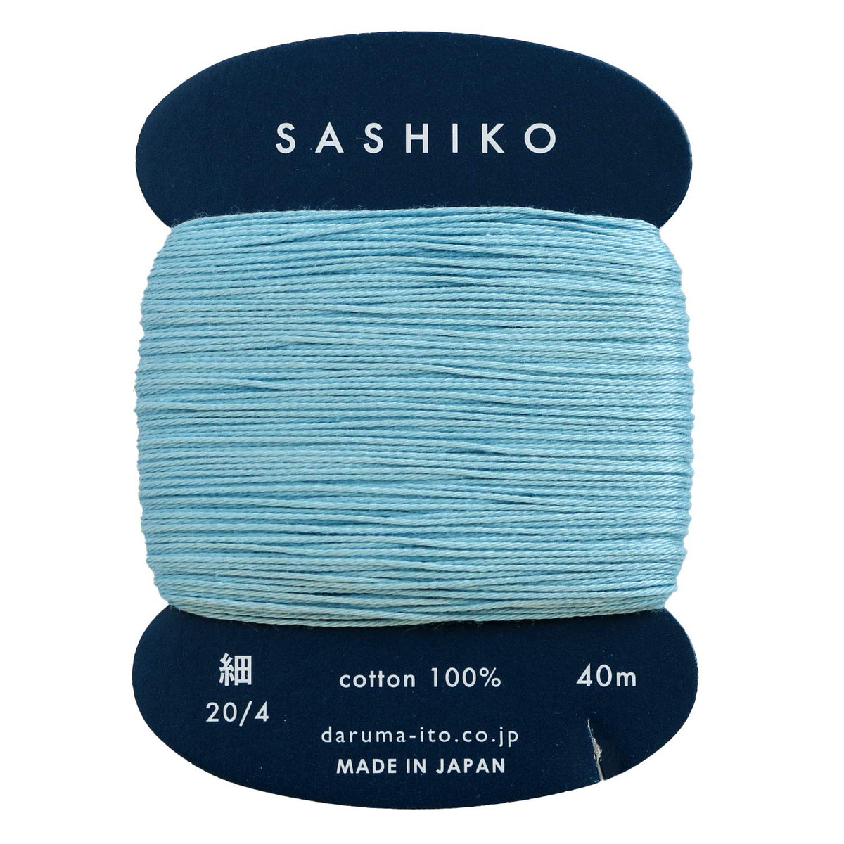 Yokota Daruma Sashiko Thread Single and Variegated Color (Water Blue, Thin 40M Card)