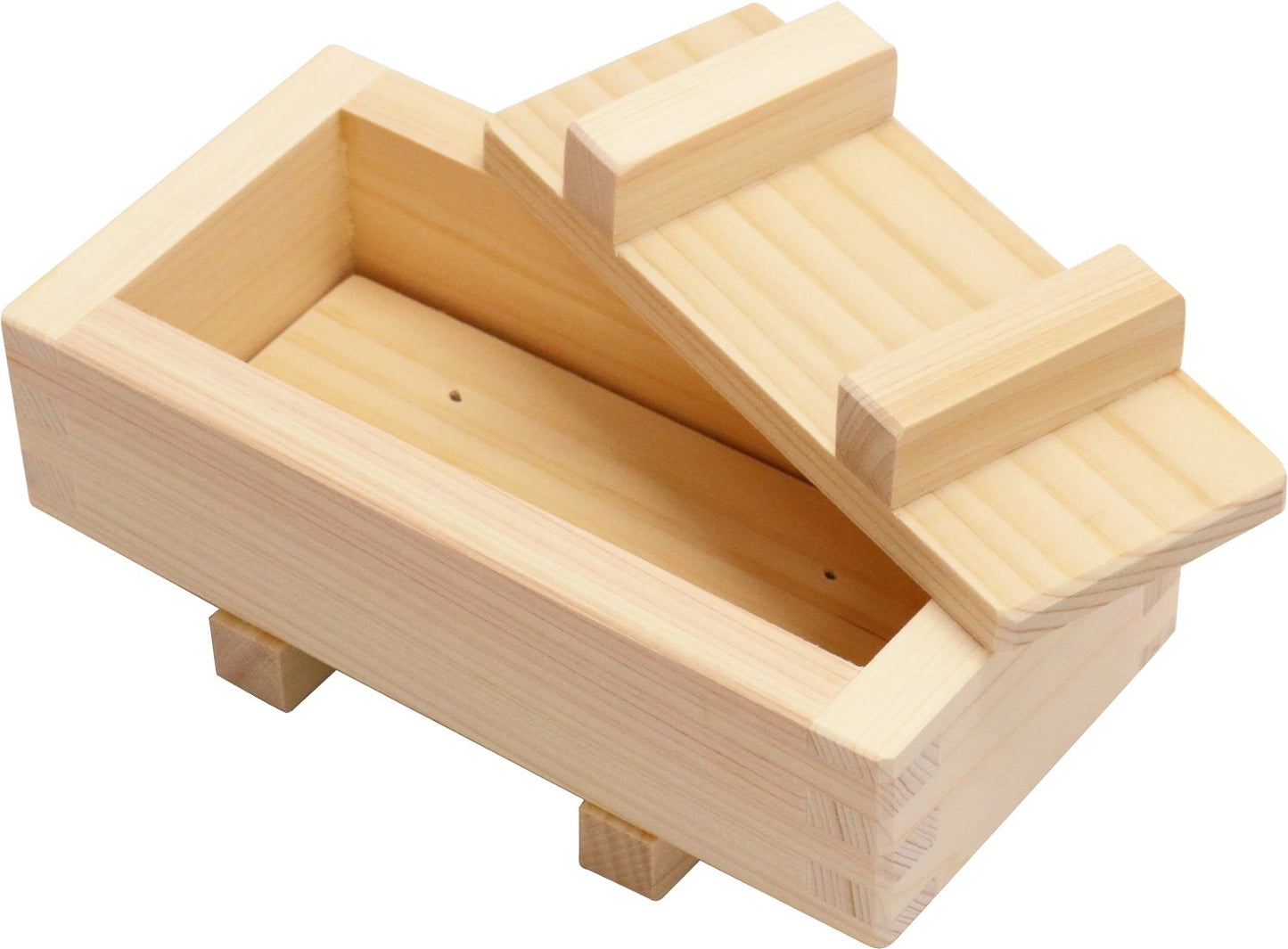 Ichihara Wood Workshop Sushi Pressed Sushi Cypress, Length 6.7 x Width 3.3 x Height 2.2 inches (17 x 8.5 x 5.5 cm), Tree Lady, Cypress Sushi Device,