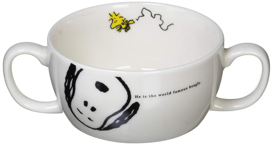金正陶器(Kaneshotouki) Peanuts 606136 Snoopy Joy Brion (210 ml), White
