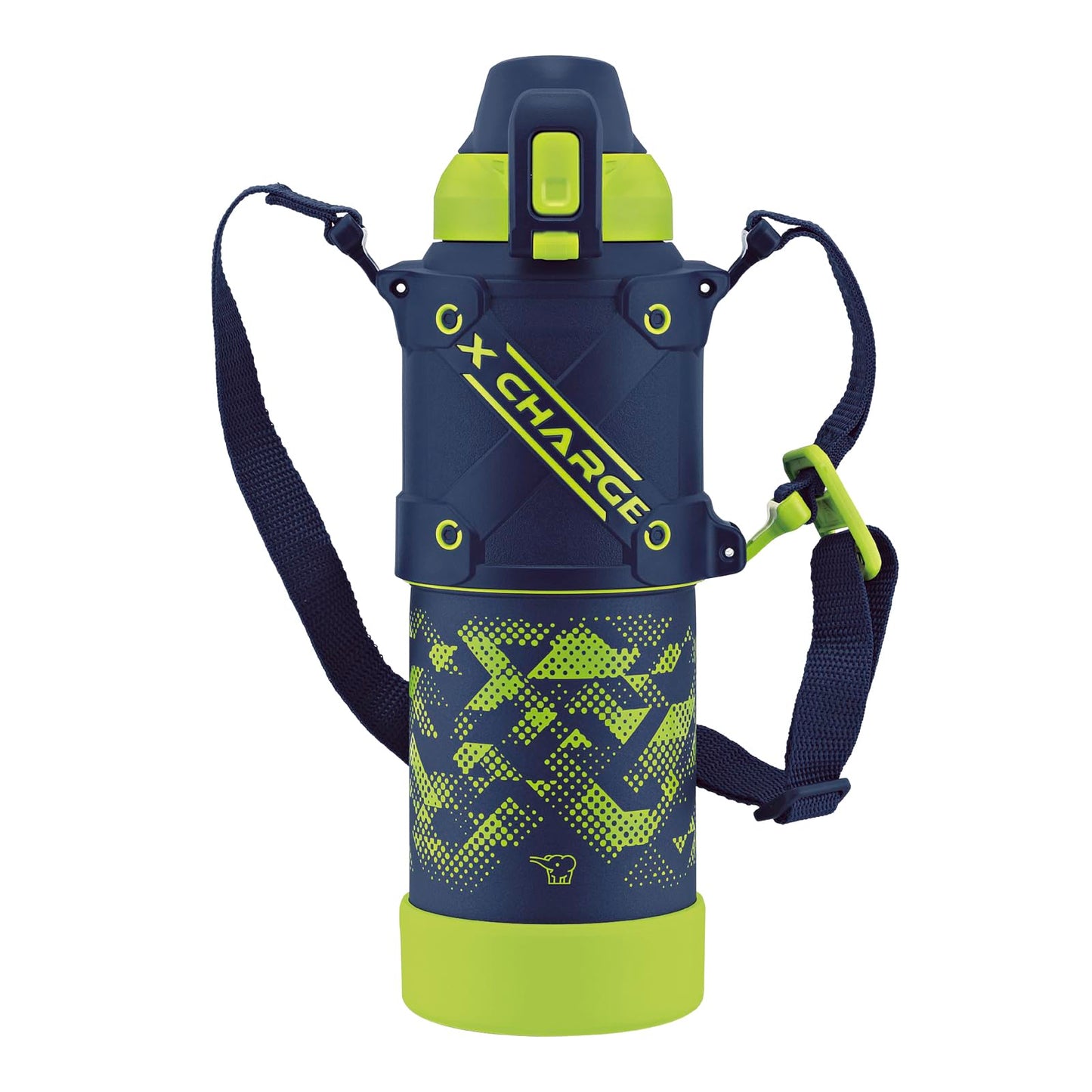 Zojirushi SD-HB10-AG Cool Bottle Water Bottle, 3.3 gal (1.0 L), Sports Type, Seamless Stop, Impact and Abrasion Resistant Protective Armor, Lime Blue