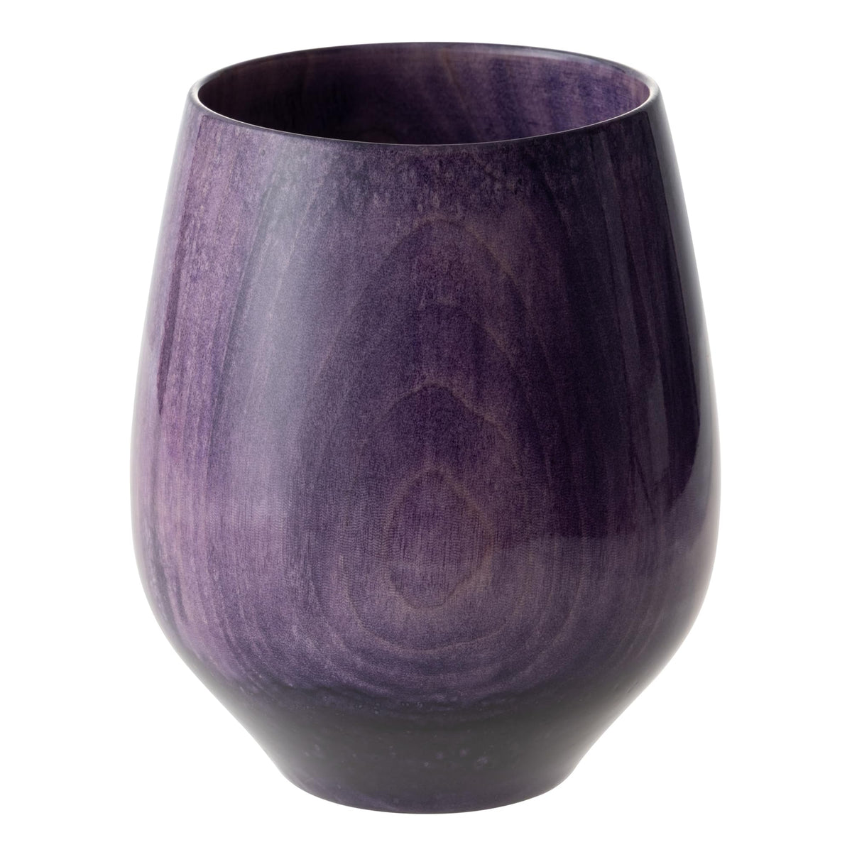 嘉匠菴 Yamanaka Lacquerware SX-433 Colorful Wooden Drop Cup in Presentation Box, Purple