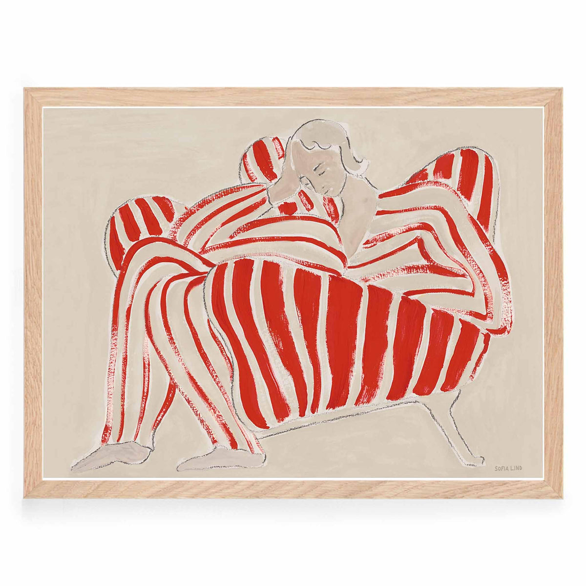 THE POSTER CLUB Poster Red Chair (50x70cm)