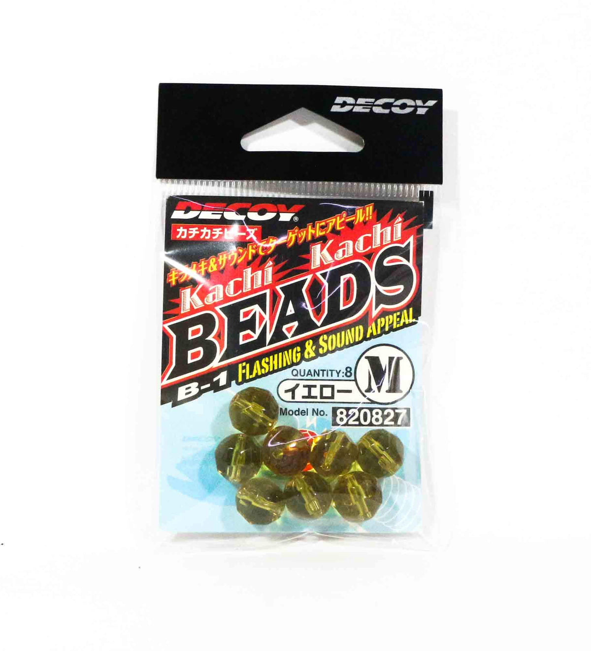 Katsuichi B-1 Decoy Ticking Beads, M, Yellow