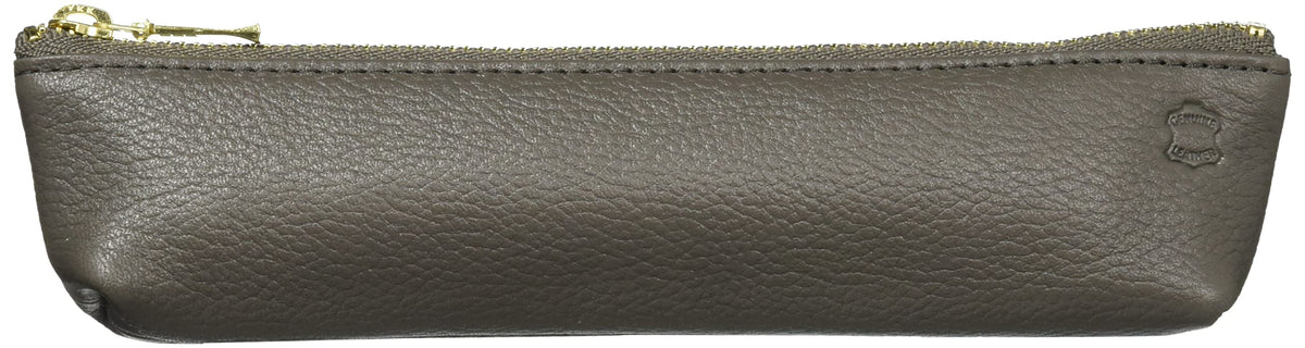 OSL-1801 Slip-On Pen Case, Soft Leather, Charcoal Gray