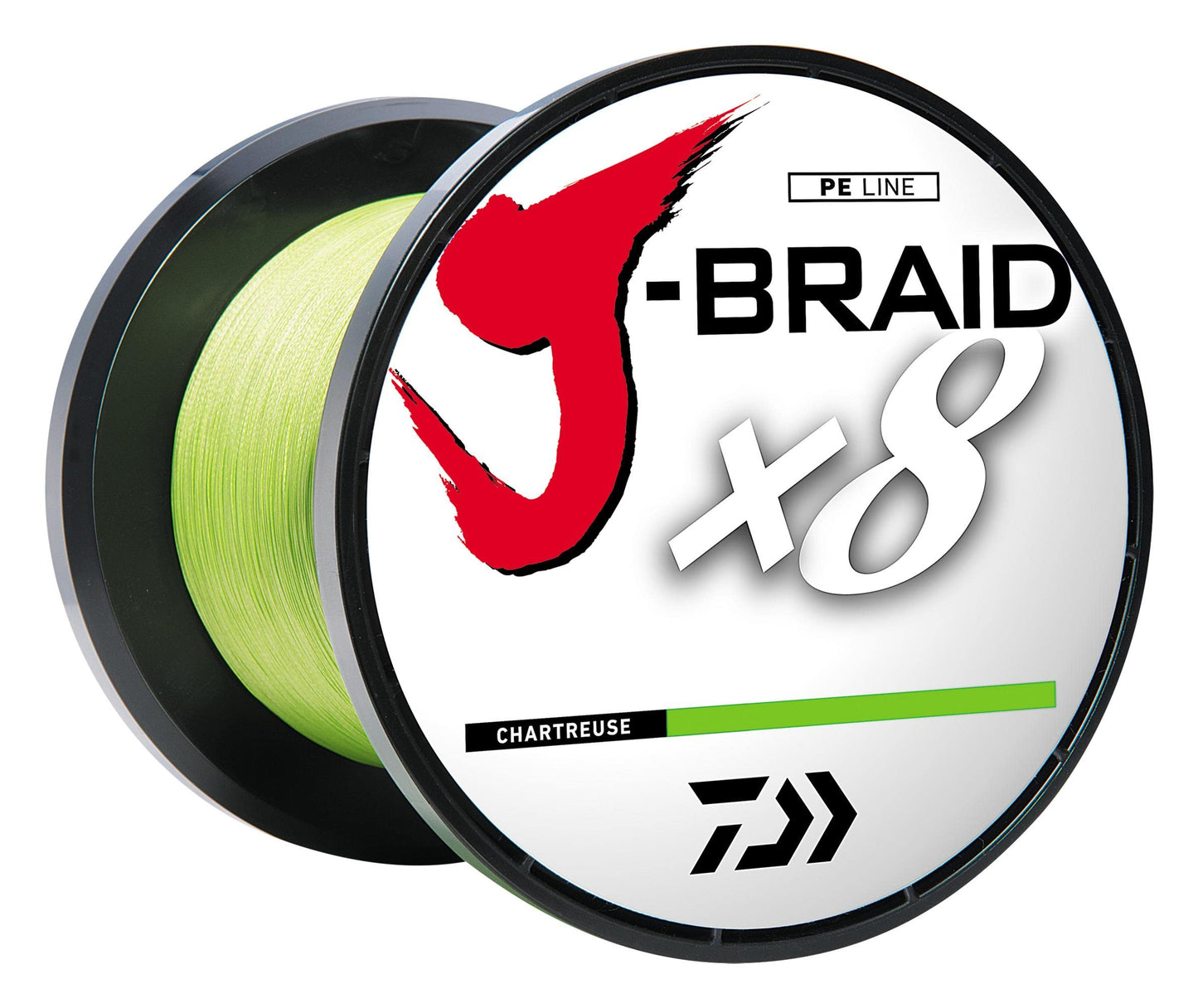 J-BRAIDX8, Bulk, Chartreuse, Mono Dia.= 2lb.