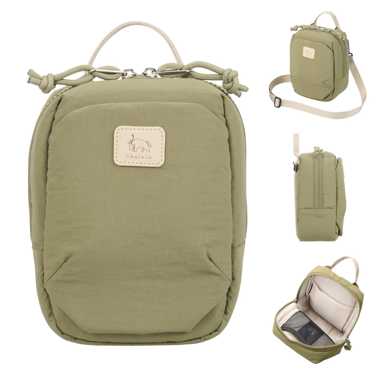 Hakuba AMZSCH-LUMSOV 4977187005486 Camera Bag, Lumo Mini Shoulder Bag, Olive, Everyday Use, Pouch, Lightweight