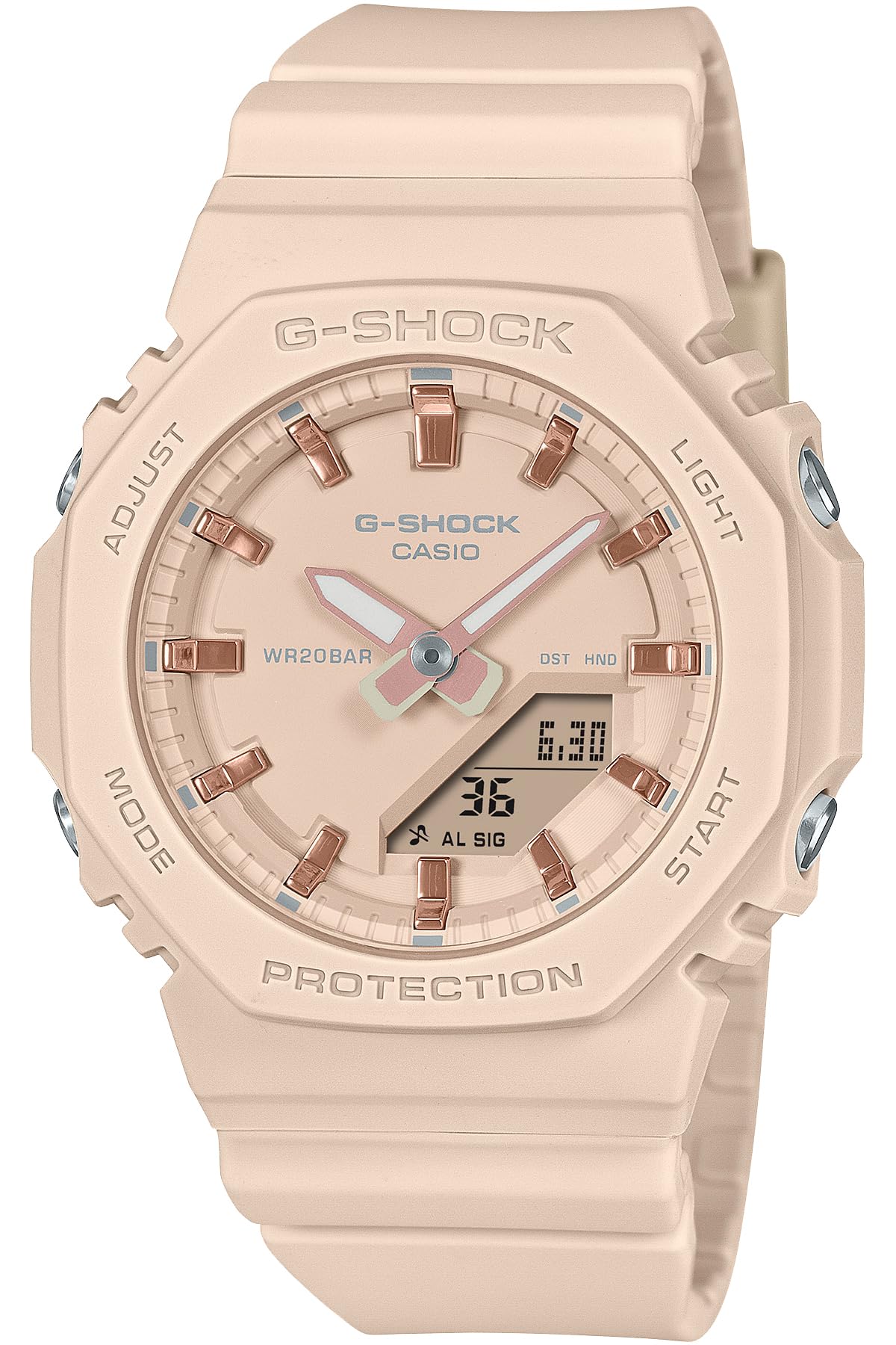Casio GMA-P2100 Wristwatch, Minimal Size, One Tone, vezu/Pink Gold Metallic Index Japan Import New
