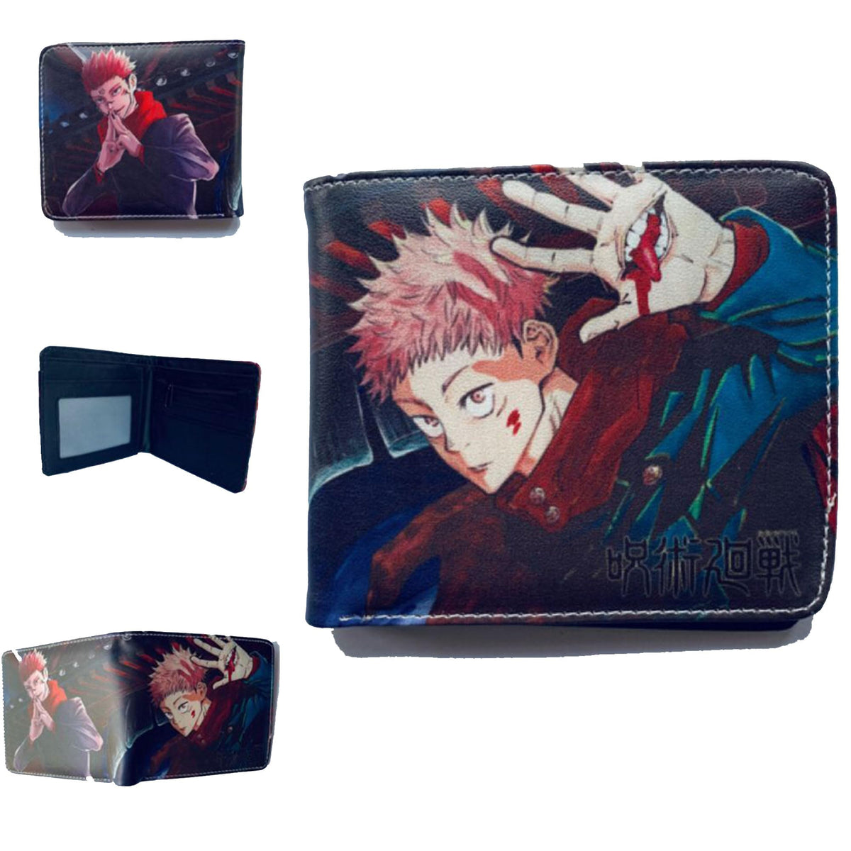 TANSHOW Wallet Can Accommodate Credit Cards Cash Burable Clutch Anime Wallet for Women Men, Yuji Itadori, XL, Casual