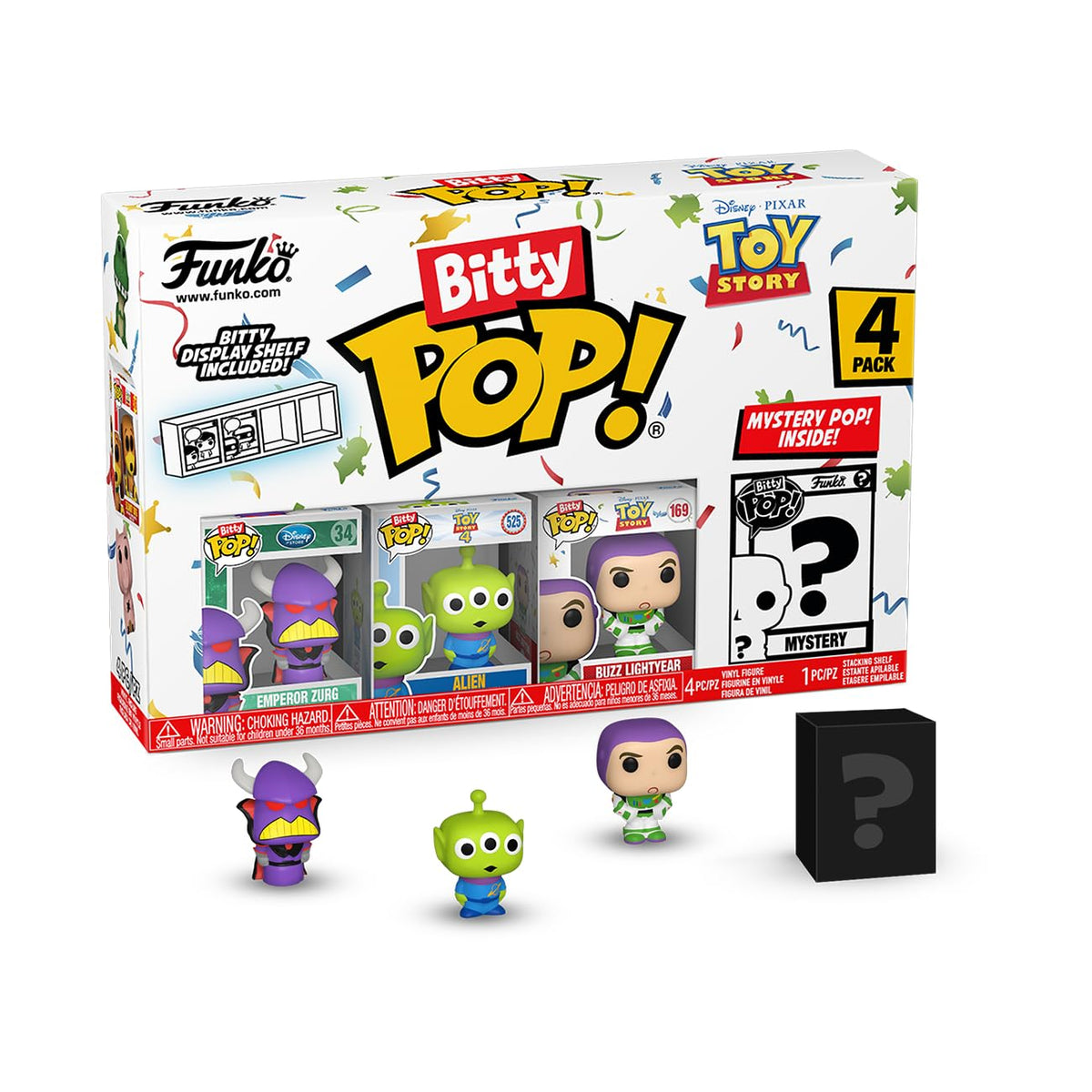 Funko Bitty POP! 4 Pack: Toy Story - Zurg, Alien, Buzz Lightyear + Mystery