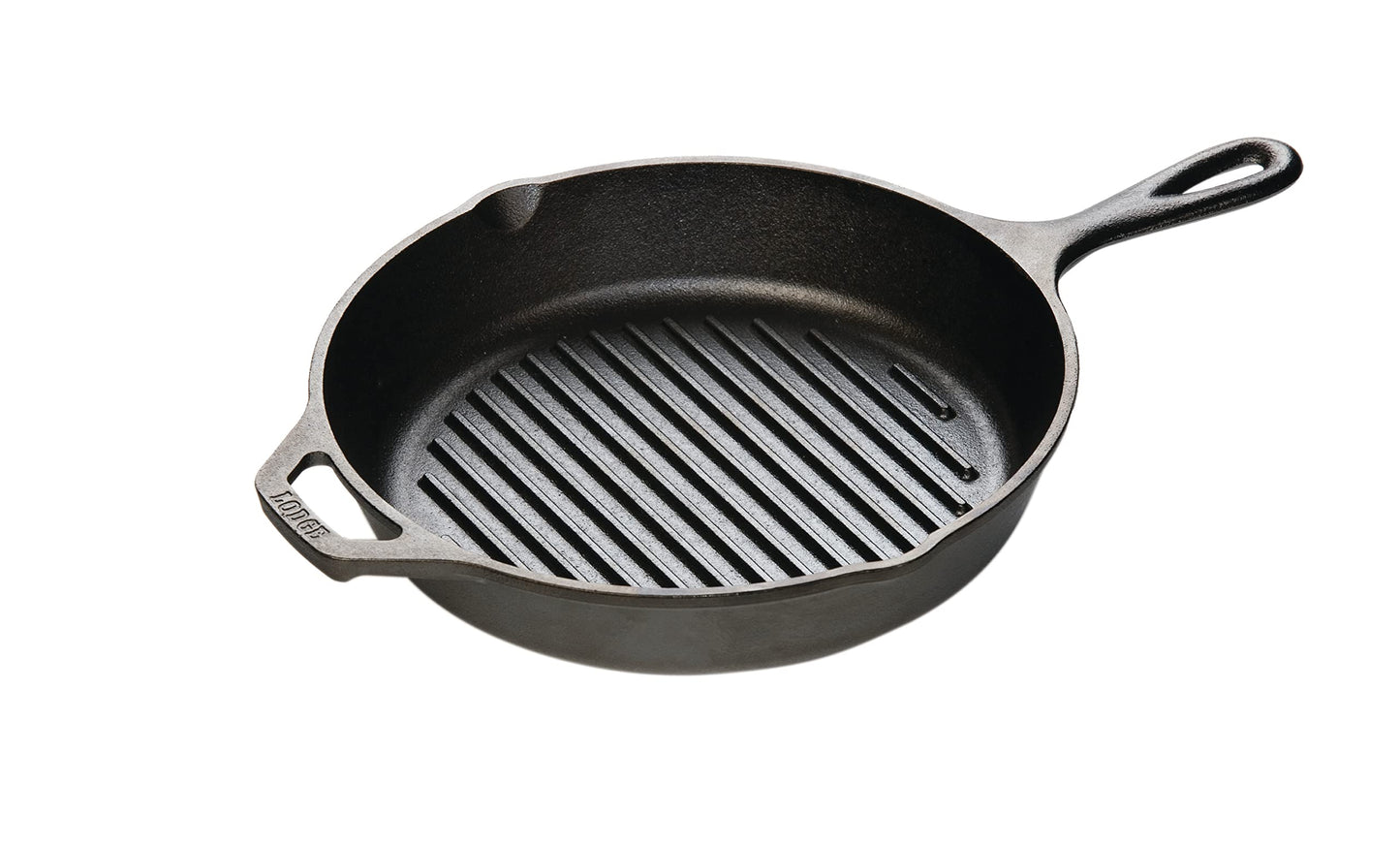 Lodge Pre-Seasoned Cast Iron Grill Pan, 10.25 Inches