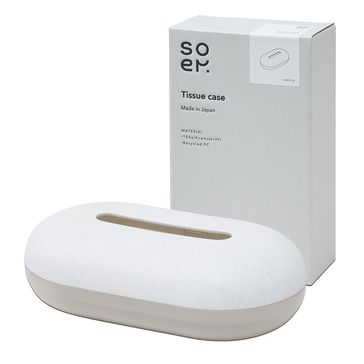 soem (Remaining Remaining Level) Tissue Case for Soft Packs WH [Made in Japan] Tissue Cover Gift (White)