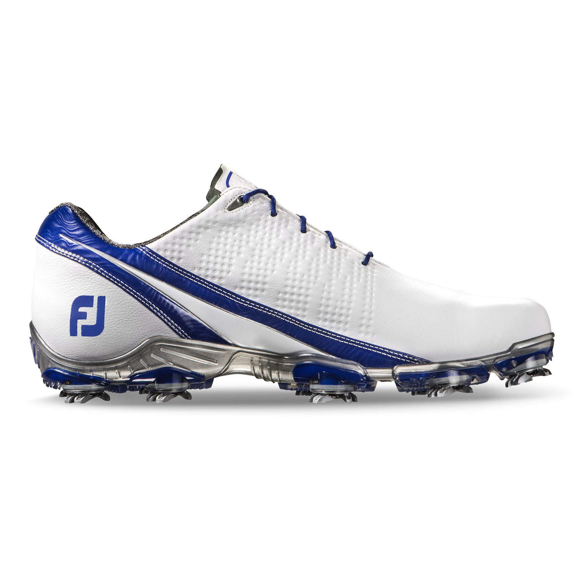 Men's FootJoy Men's D.N.A.-Previous Season Style Golf Shoes White 9.5 M Athletic Shoe, White / Royal Blue, 9.5 M US