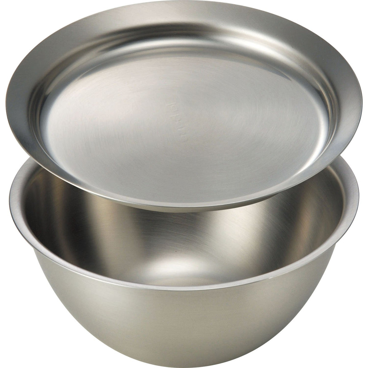 La Base Tsubamesanjo DME-6750 Stainless Steel Bowl & Plate, Small, 2-piece Set, Made in Japan