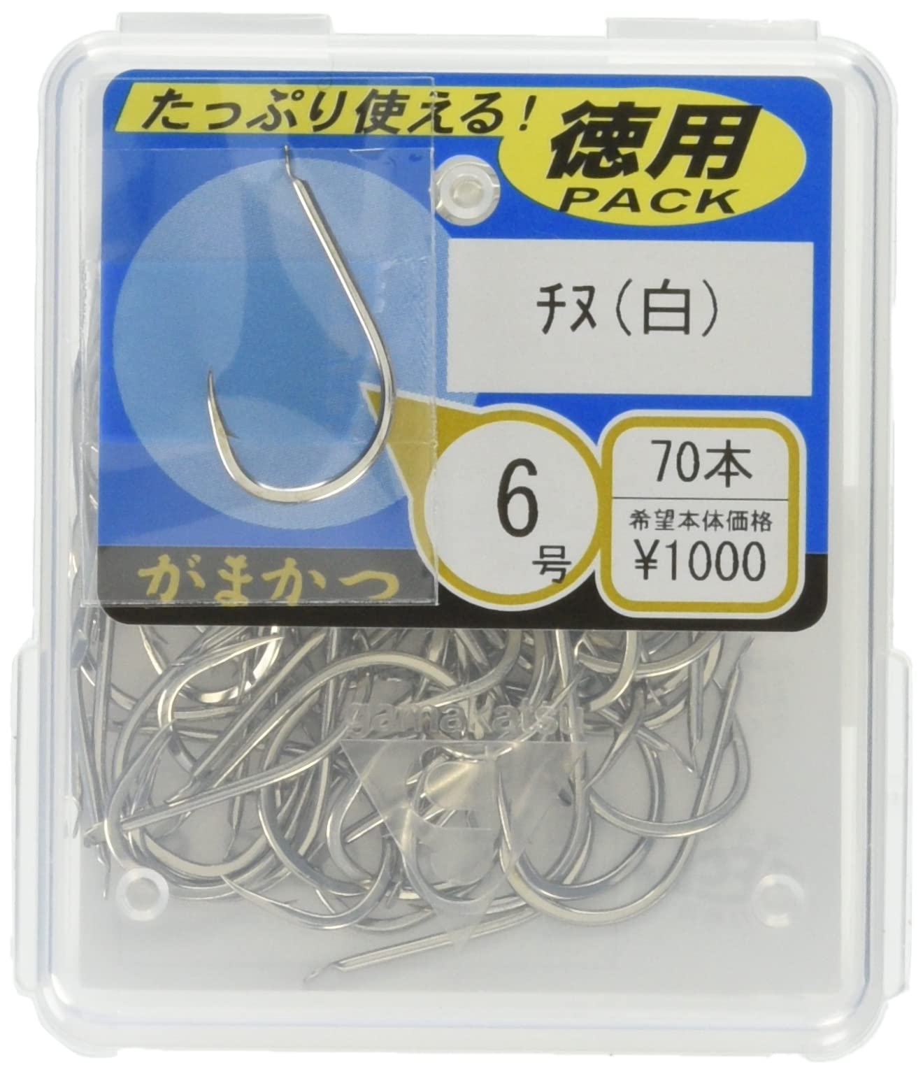 Gamakatsu 66716 Single Hook, Chinu The Box, No. 5, 78 Pieces, White