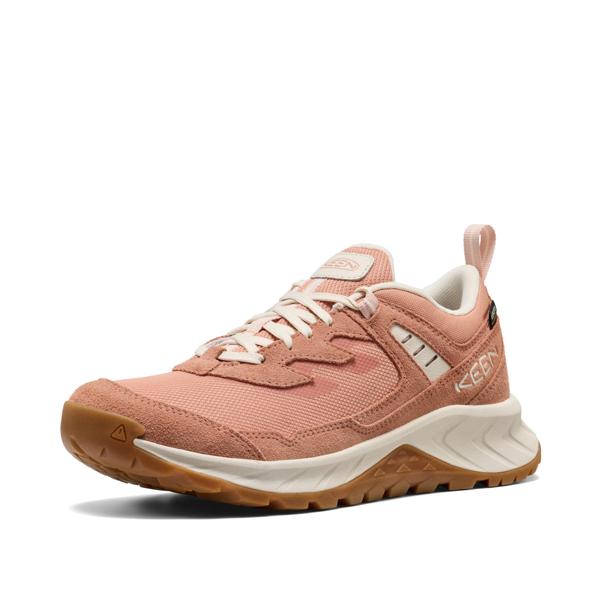 KEEN Women's Hightrail Low Height Durable Lightweight Breathable Leather Waterproof Hiking Shoes, Cork/Birch, 9