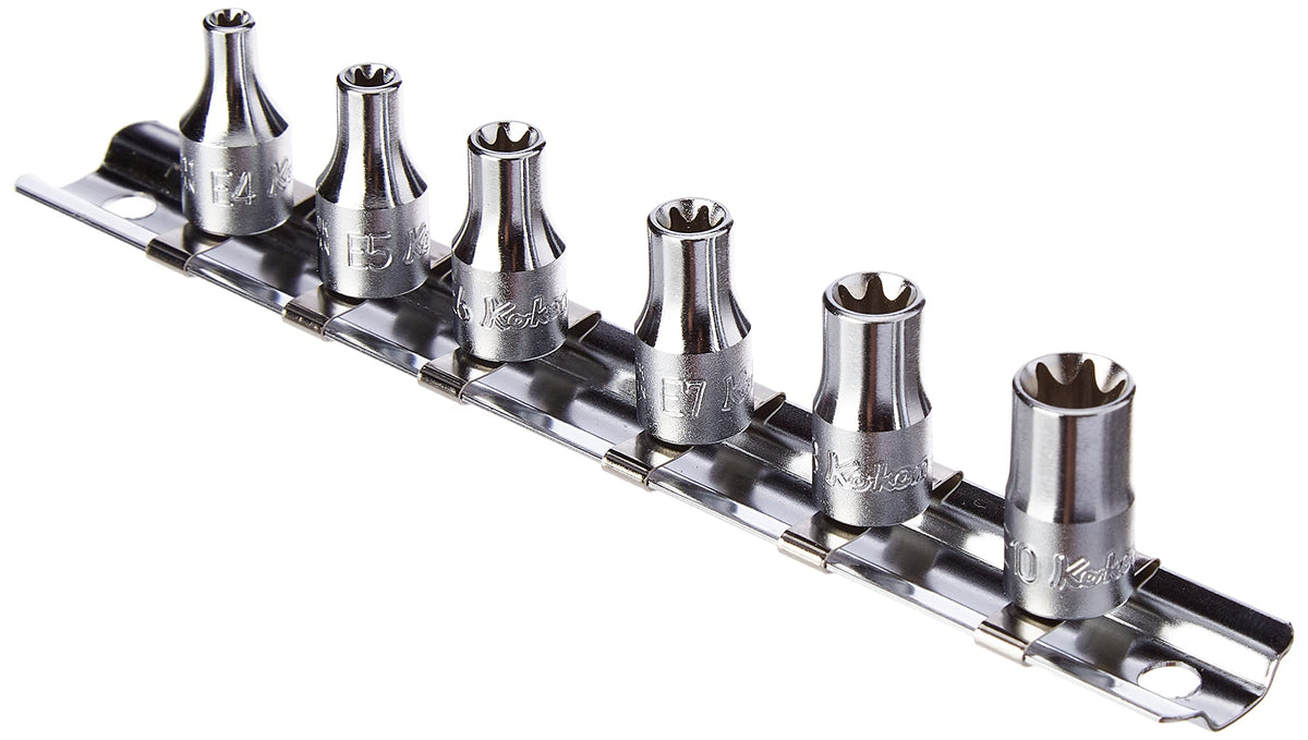 Ko-ken RS3010M/8-L38 3/8 Sq. Dr. Bit Socket set 3mm-12mm Hex 200mm 8 pieces