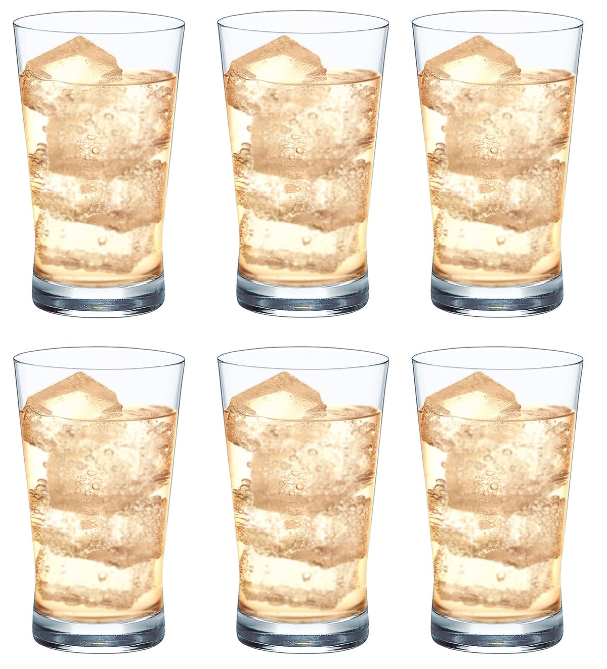 Toyo Sasaki Glass T-22102HS Tumbler Glass, Fjord, 12.8 fl oz (375 ml), Set of 6, 12 oz, Made in Japan, Dishwasher Safe, Shatter-Resistant, Tumbler, Glass, Cup