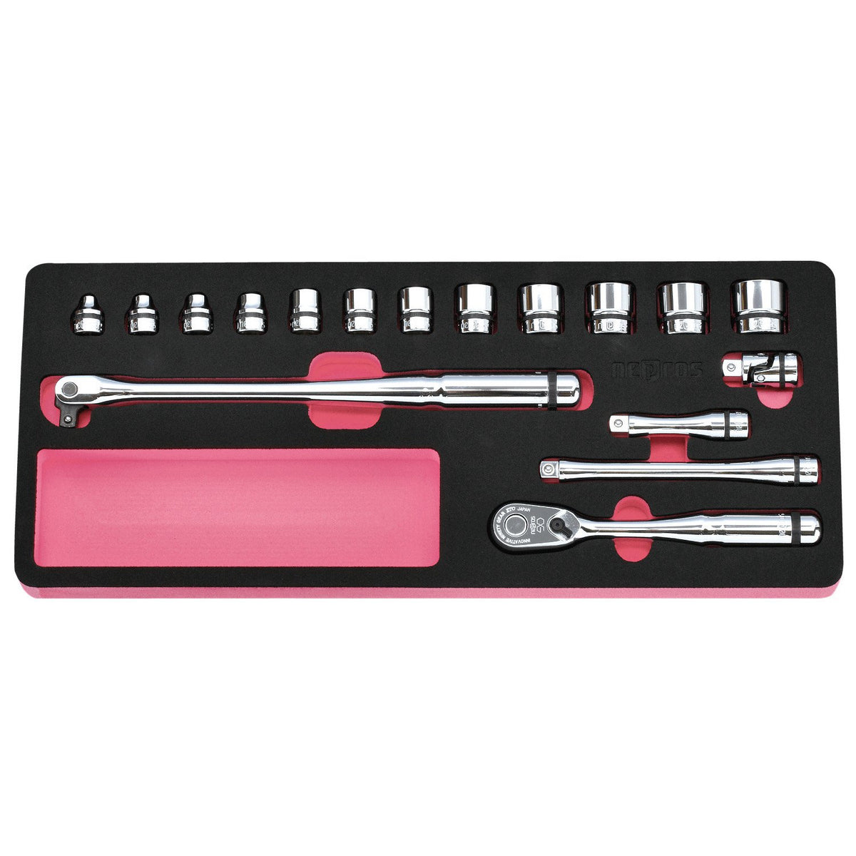 nepros 3/8" sq. Socket Wrench Set (17pcs.)