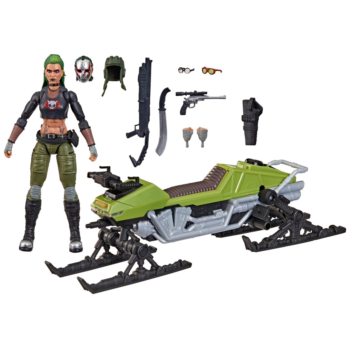 G.I. Joe Classified Series #194, Zanya and Dreadnok Chameleon (Swamp Skier), Collectible 6 Inch Action Figure and Vehicle Set with 10 Accessories