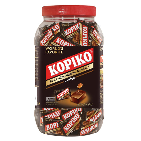 Kopiko Cappuccino Candy – Bold-Tasty Hard Candy from Indonesia with Real Coffee Extract – A Satisfying Boost for On-the-Go Energy (28.2oz Jar)
