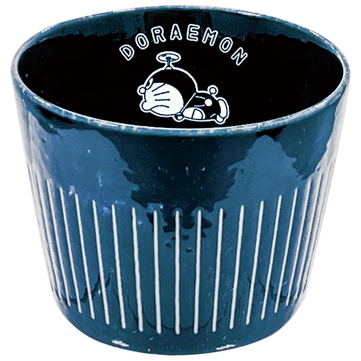 金正陶器(Kaneshotouki) Doraemon 011145 Multi Cup Small Bowl with Buckwheat Boar Mouth Diameter 3.1 x Height 2.6 inches (8 x 6.5 cm), Microwave Safe, Dishwasher Safe, Indigo, Made in Japan