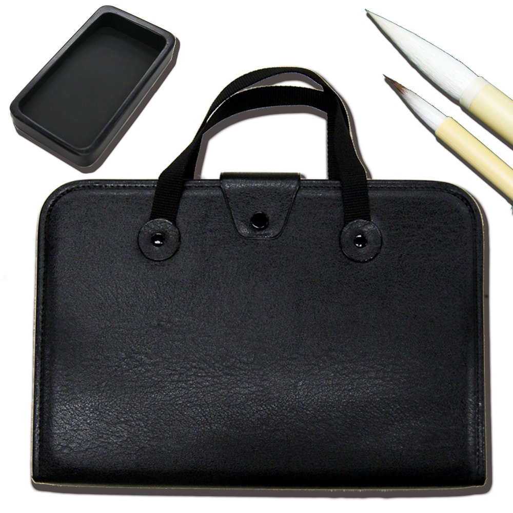 Shishodo Made in Japan! Calligraphy Set with Different Contents (Hard Type, Black)