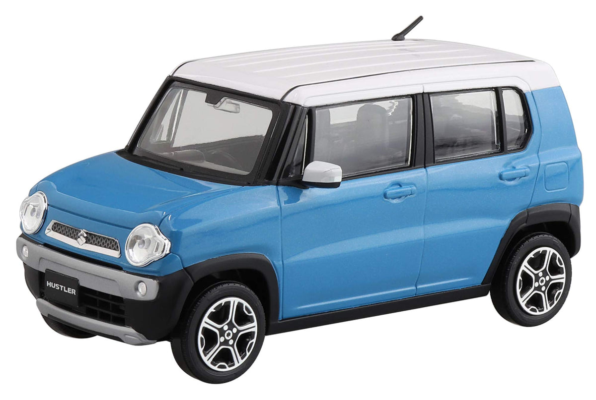 Aoshima 1/32 Scale 58329 01-D Suzuki Hustler (Summer Blue Metallic) Pre-Painted Snap-Fit Kit