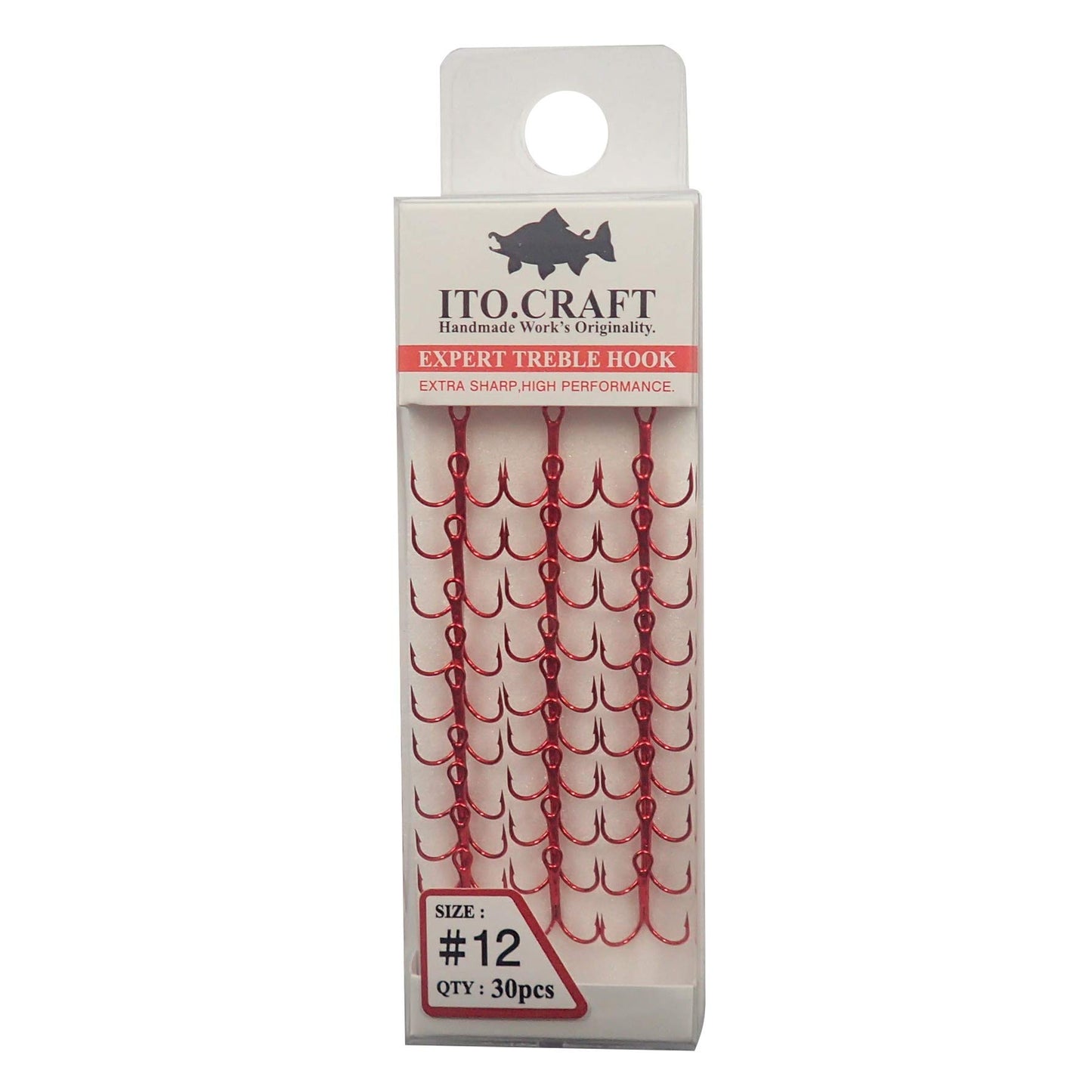 Ito Craft Expert Treble Hook ET-50R #12 Red