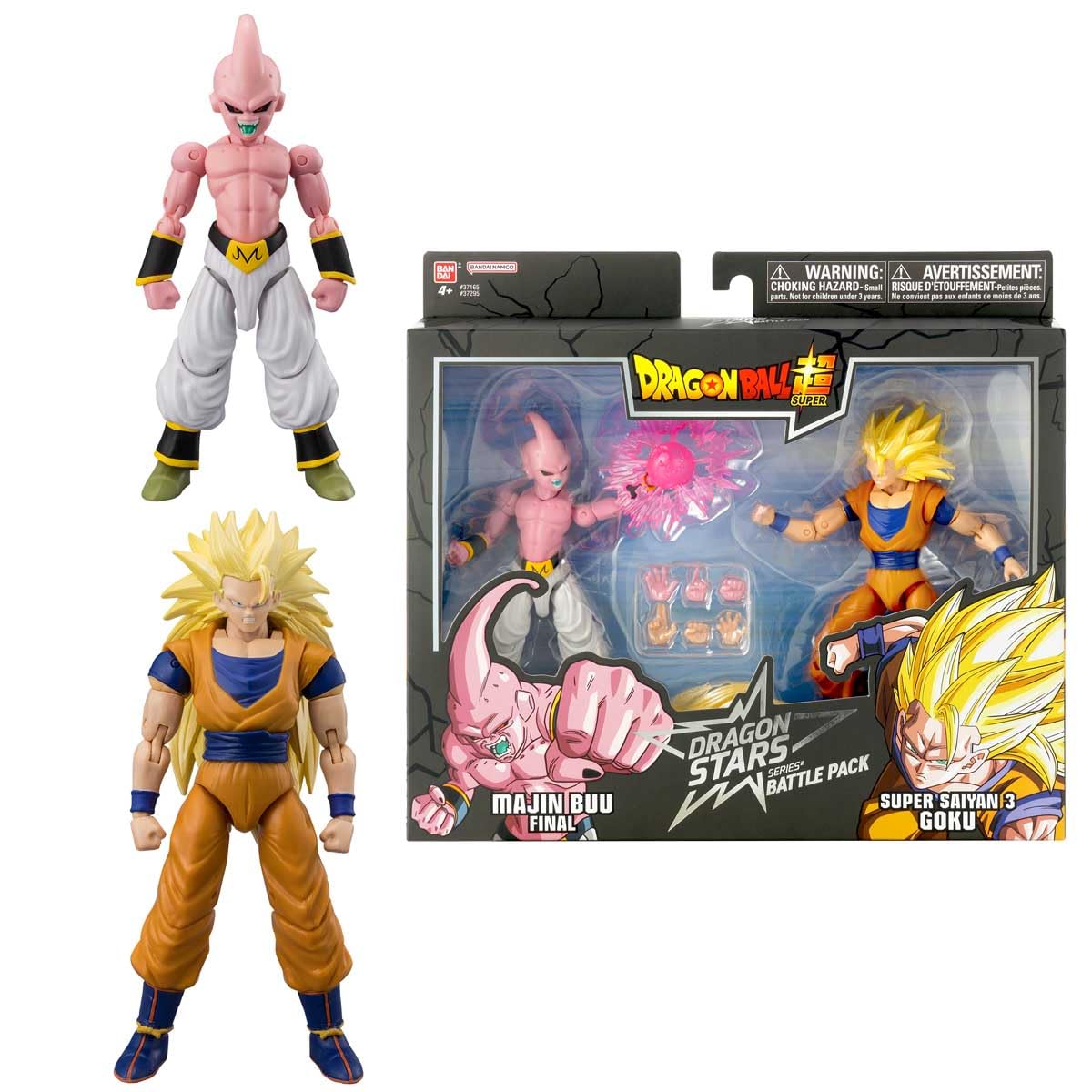 Dragon Stars Series - Dragon Ball Super - Super Saiyan 3 Goku vs Majin Buu Final Battle Pack Action Figure Set