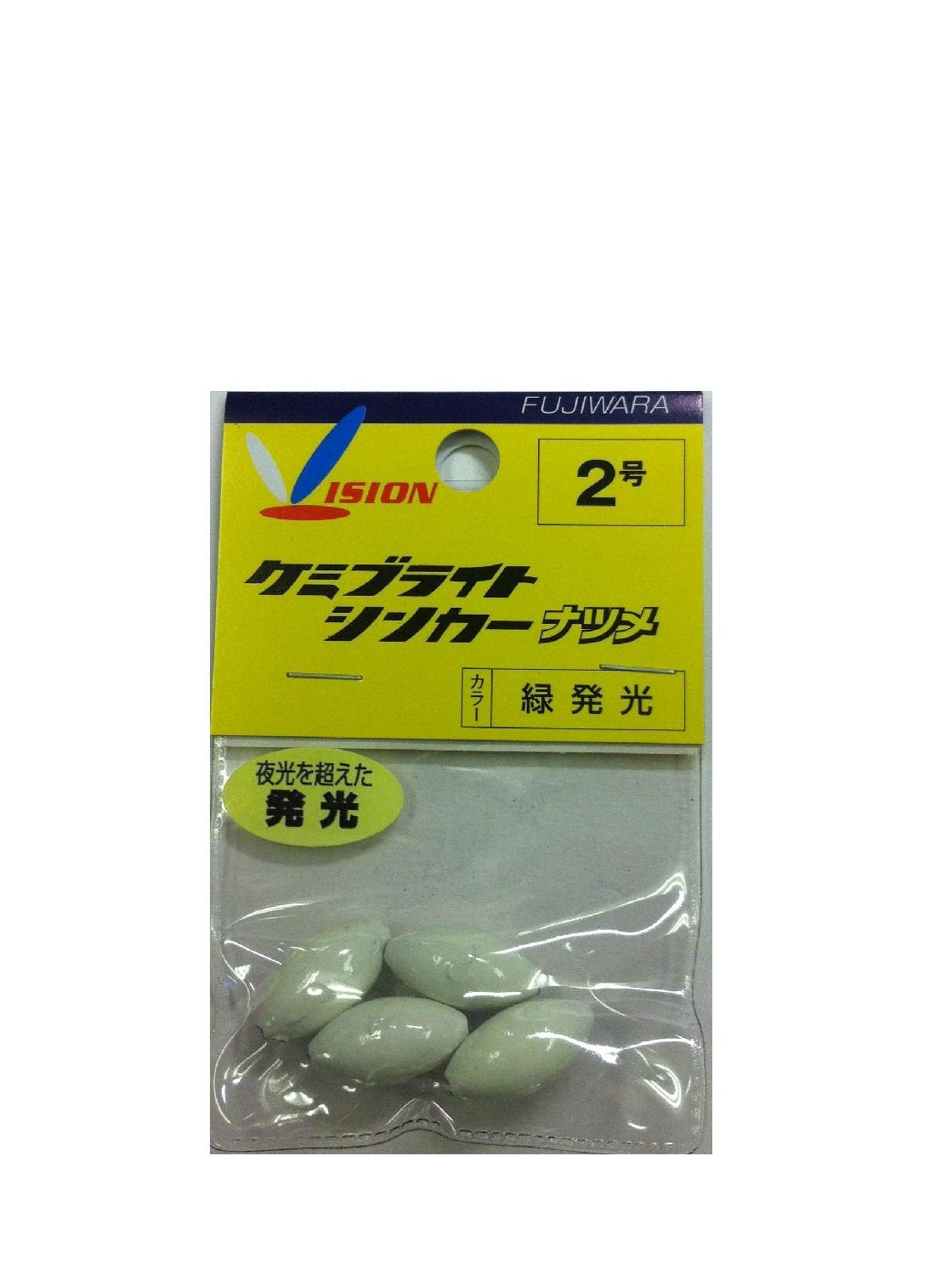 Fujiwara Chemi Bright Sinker, Jujube No. 2, Green Luminescent