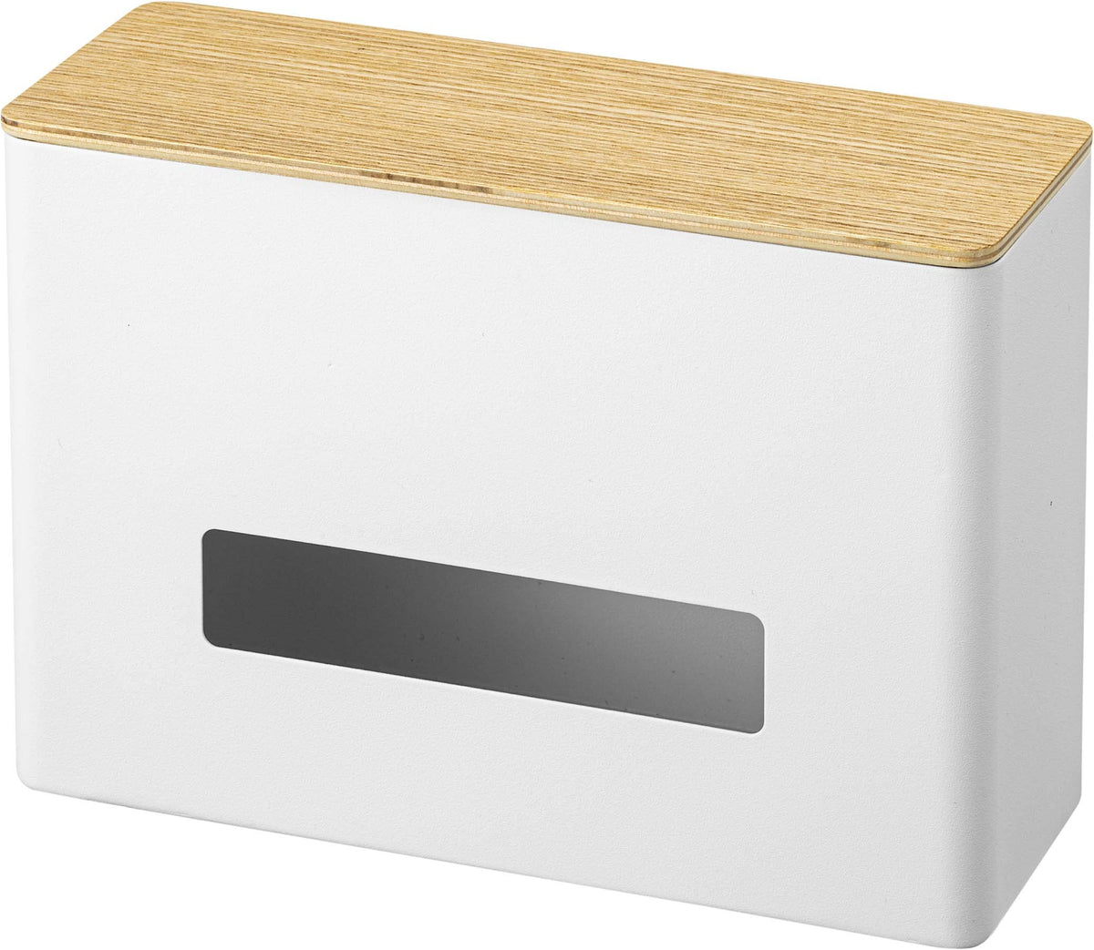 Yamazaki Industries 5699 Tissue & Wet Sheet Case, Natural, Approx. W 10.0 x D 3.6 x H 7.2 inches (25.2 x 9.2 x 18.2 cm), RIN Tissue Case, Compact, Space Saving