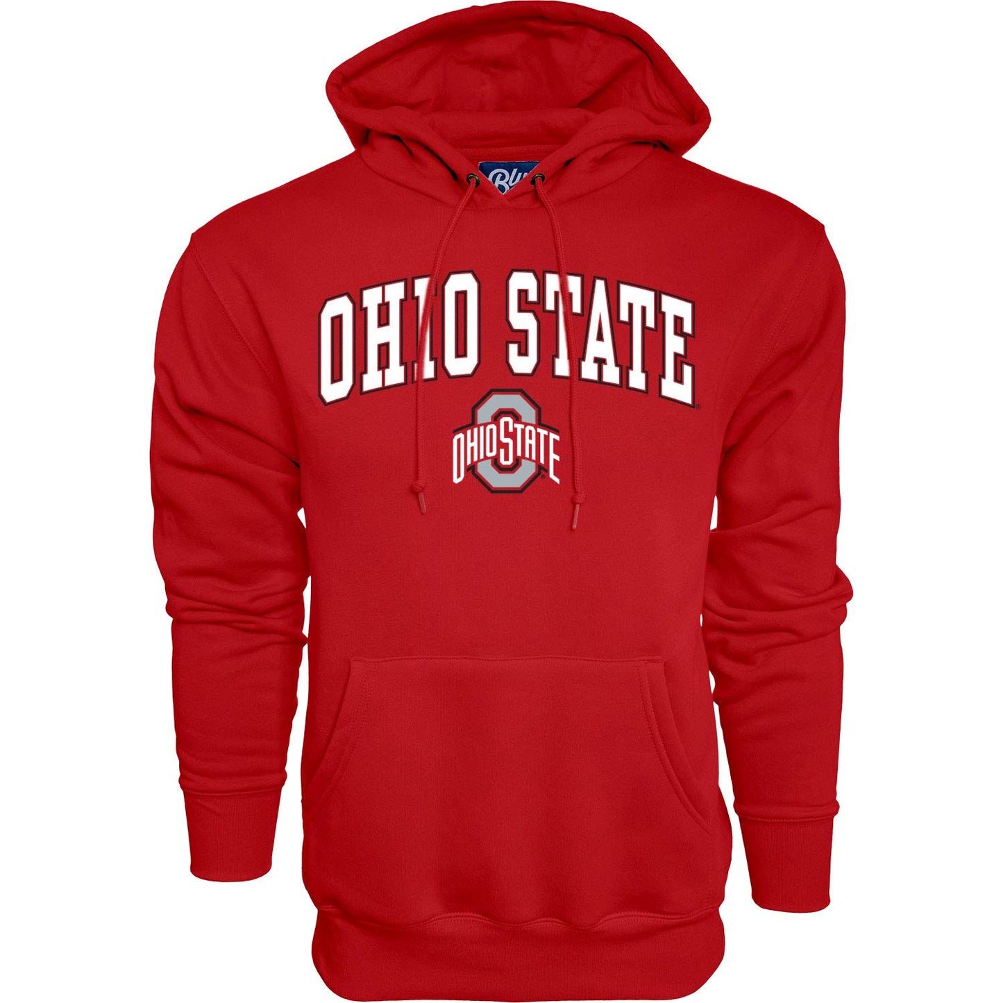 Blue 84 Men's Ohio State Buckeyes Hoodie Team Color Arching Over, Ohio State Buckeyes Red, Medium