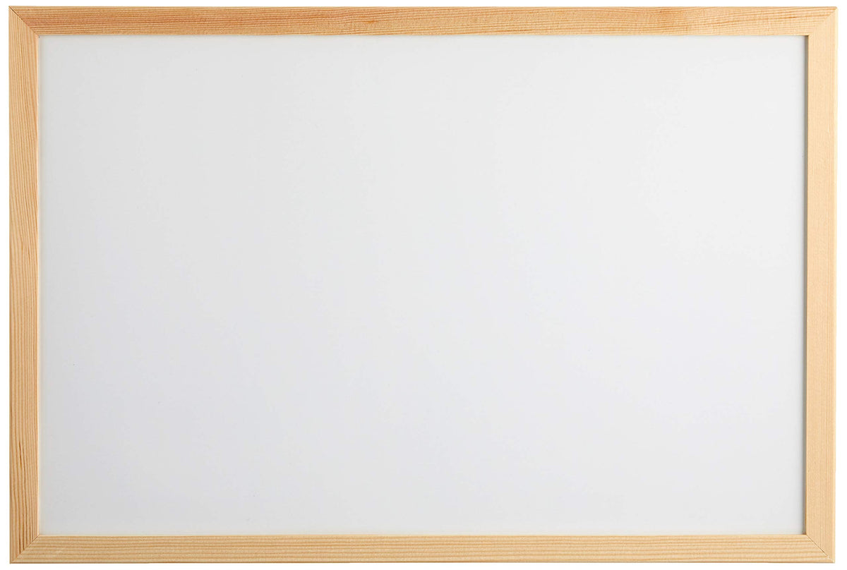 Nakabayashi WBM-E4732 Wood Whiteboard, W 12.6 x H 18.5 inches (320 x 470 mm)
