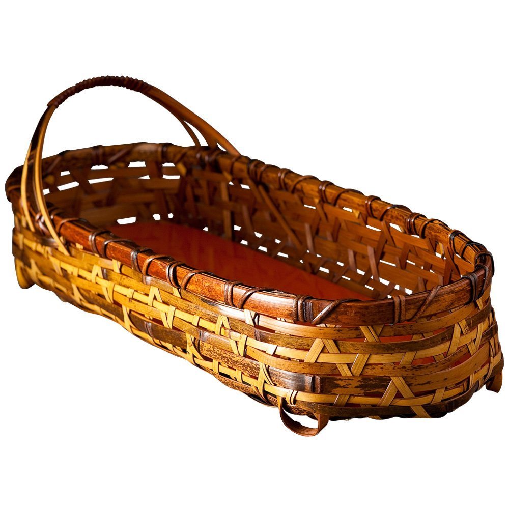 Yamasita Craft 18032750 Tiger Bamboo Oval Hors d'oeuvre, Made in Japan