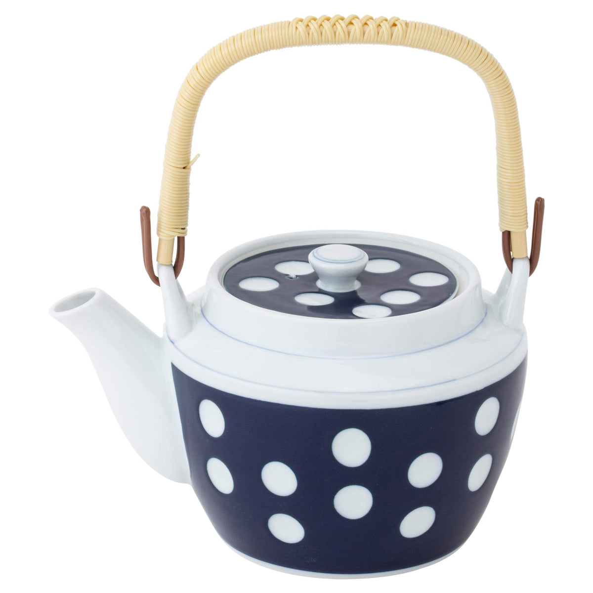Saikai Pottery 23186 Arita Ware Pottery Pot Polka Dot Pattern No. 6