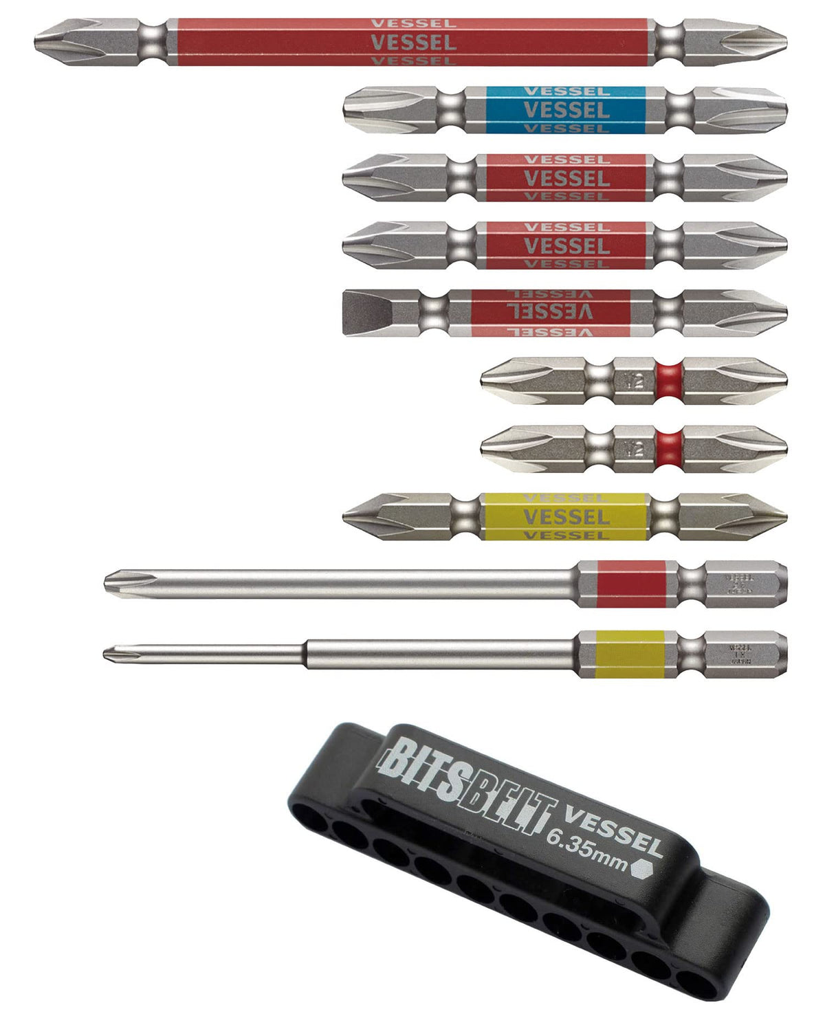 Vessel GS10P-01 Gusai Bit Belt Holder, Holds 10 commonly used pieces