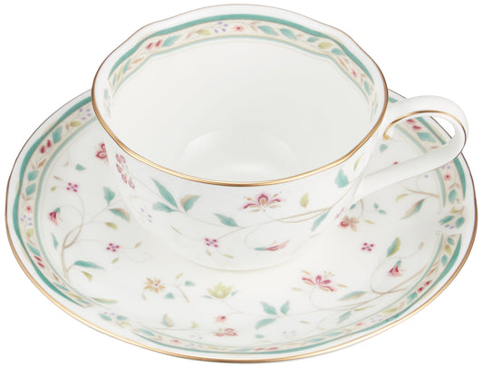 Noritake P59387A/4409 Noritake Cup & Saucer (Pair) (Coffee Tea Combined Use), 7.8 fl oz (220 cc), 2 Guests, Bone China