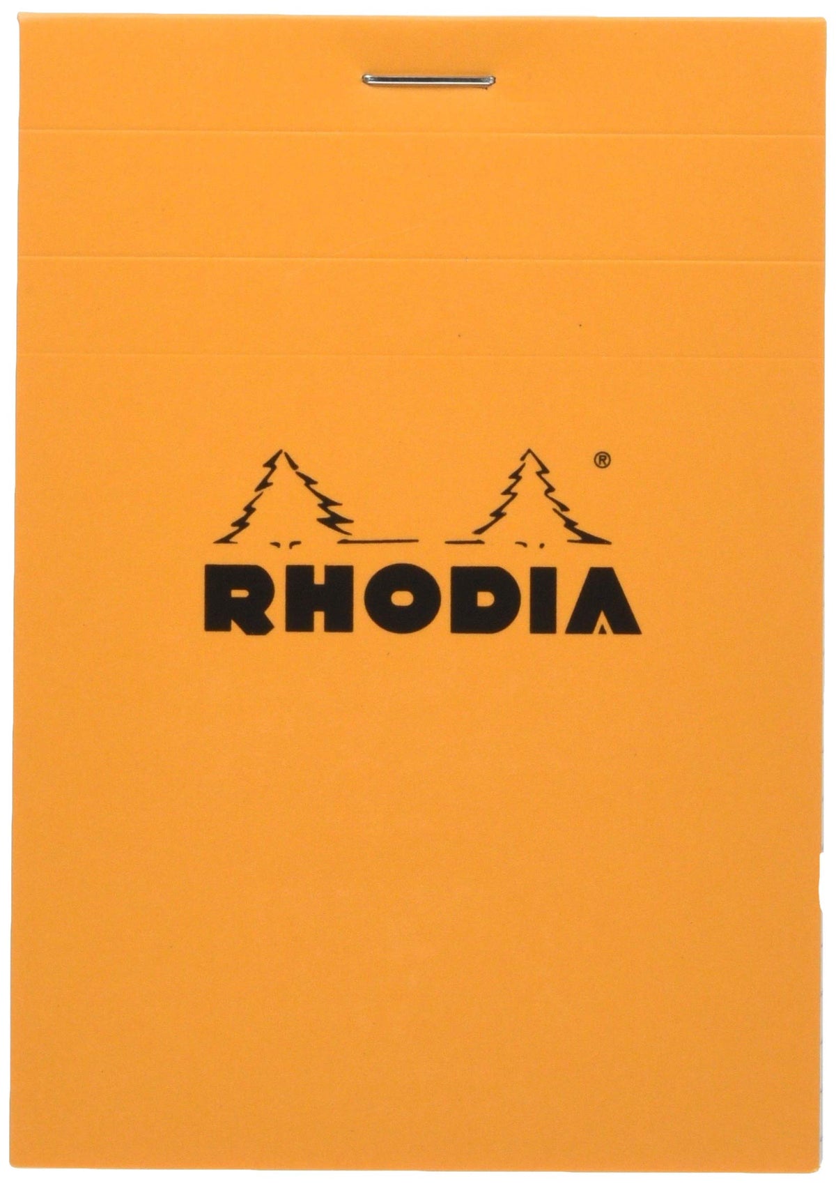 RHODIA cf12200 Notepad No. 12 (3.3 x 4.7 inches (8.5 x 12 cm), 80 Sheets, Square Ruled, Water Repellent Cover, Perforated, PEFC Certified, Block Rodia, Orange
