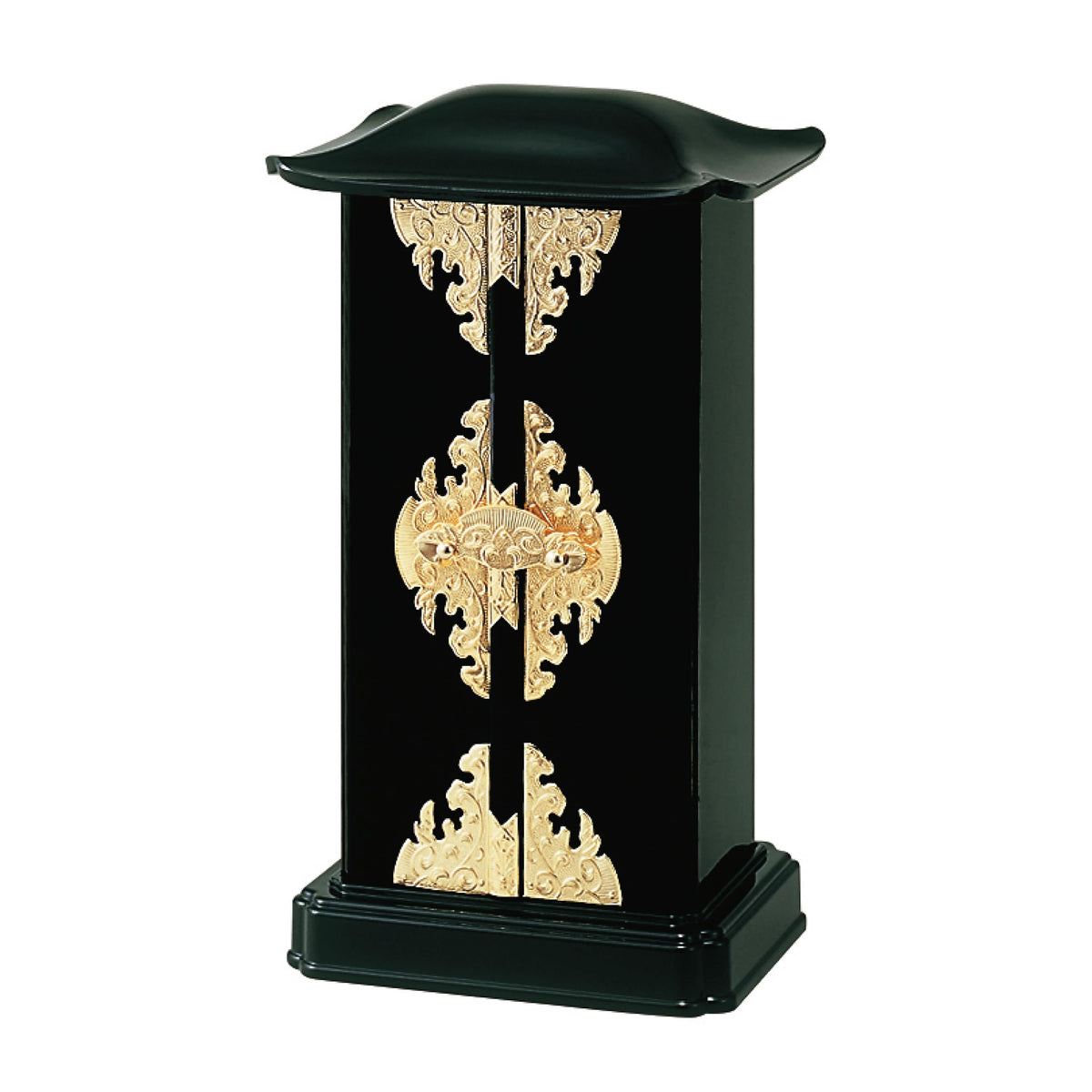 Sunmeny Mini Living Altar Buddhist Altar Compact Small Black (Inner Gold) Made in Japan
