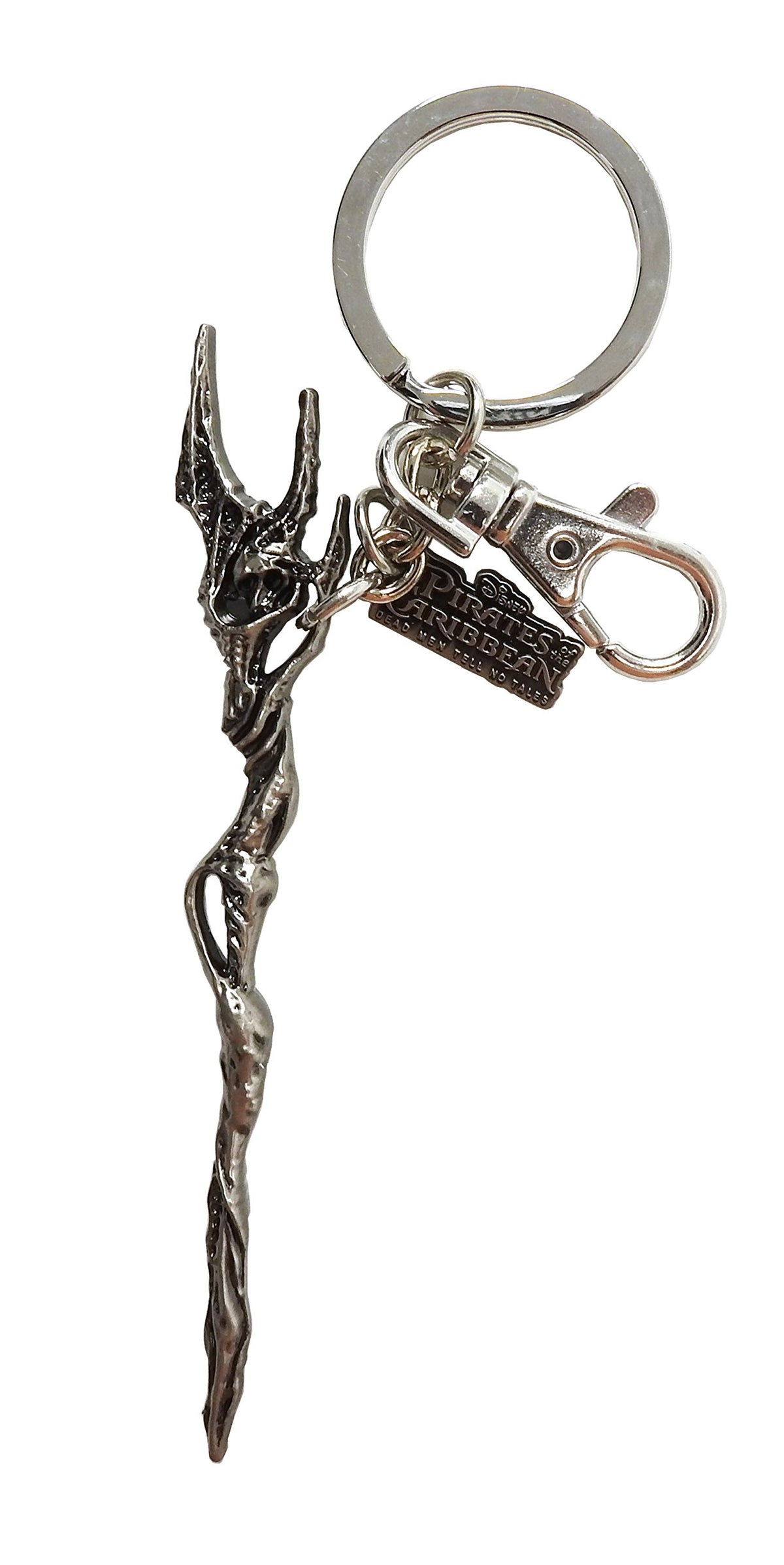 Disney Pirates of The Caribbean Trident Pewter Key Ring Novelty
