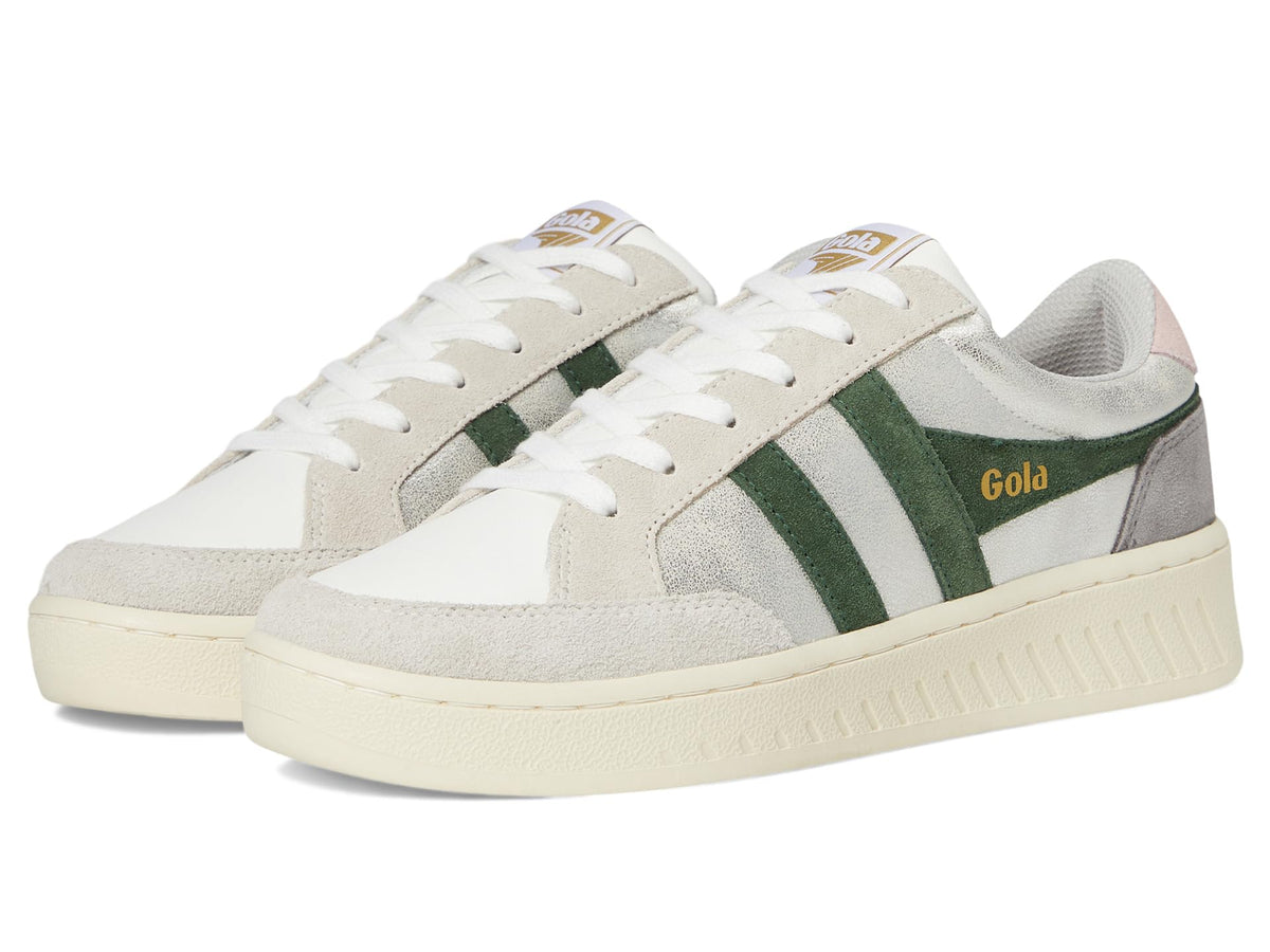 Gola Womens Superslam Blaze, Silver/Evergreen/Chalk Pink, 8, Medium