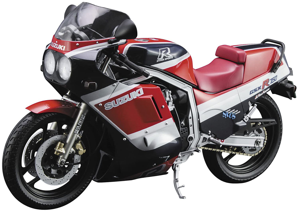 Hasegawa HA21741 1:12 Suzuki GSX-R750(G) (Gr71G) Red-Blue Colour Model Kit, Molded Color