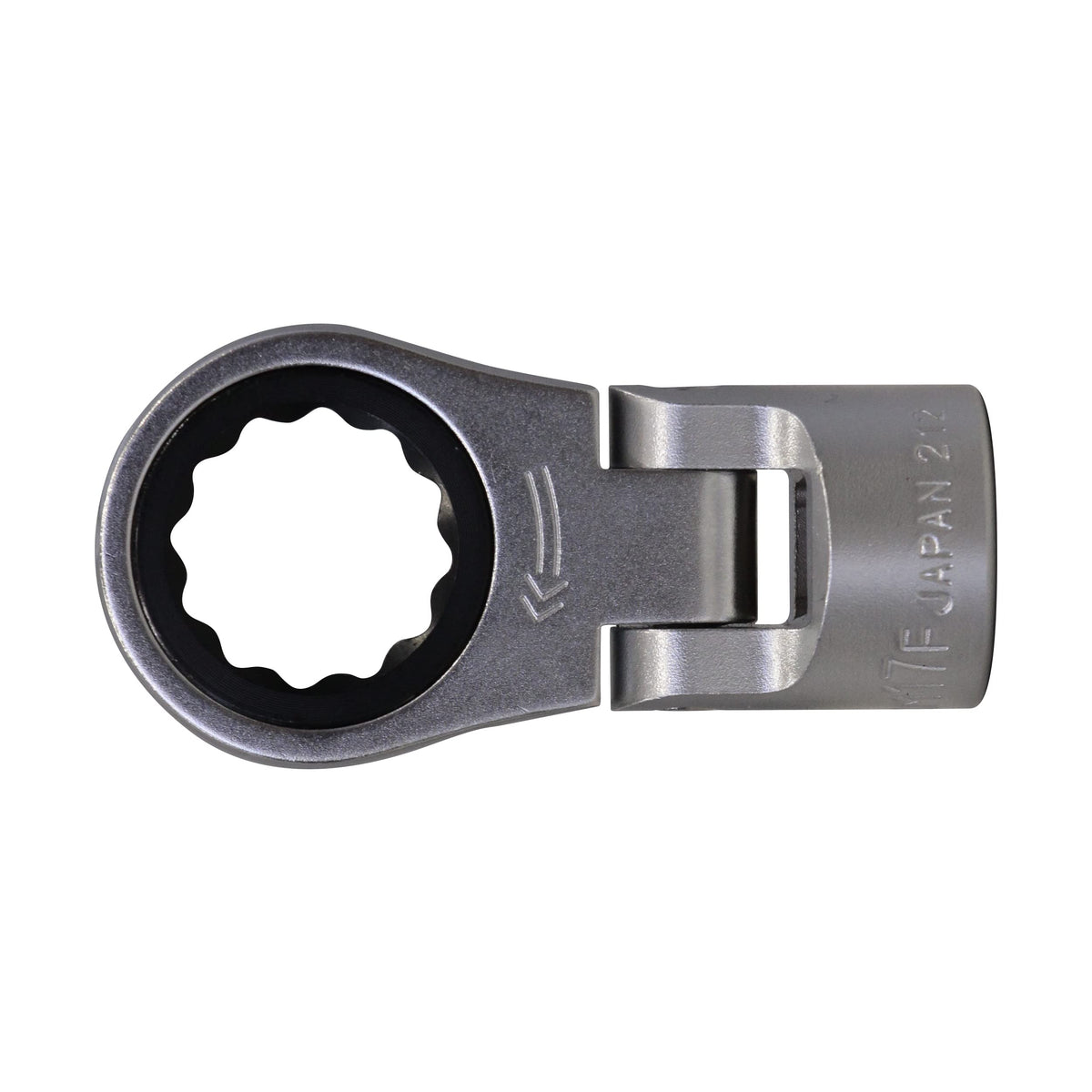 Tone HP3RM-17F Flex Ratchet Glasses Socket, 3/8 Inch (9.5 mm), Two Side Width: 0.7 inch (17 mm) Plating