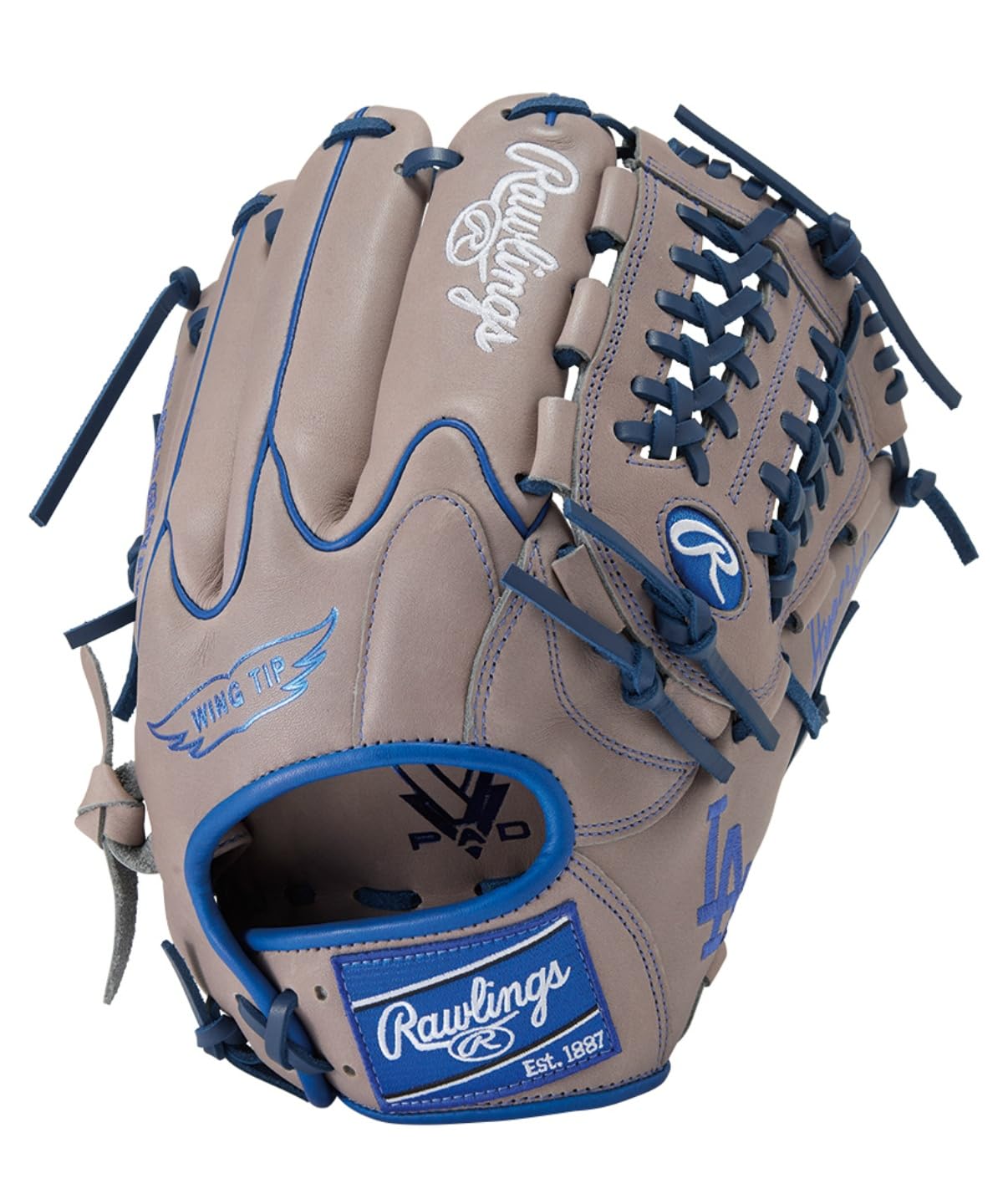 Rawlings Baseball Glove Soft Hyper TECH MLB Team GR5HTMN55W Allfielder Dodgers 2 11.75" * Right Throw